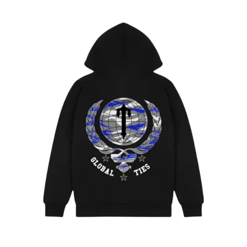 Trapstar Global Ties Hoodie – Blackblue